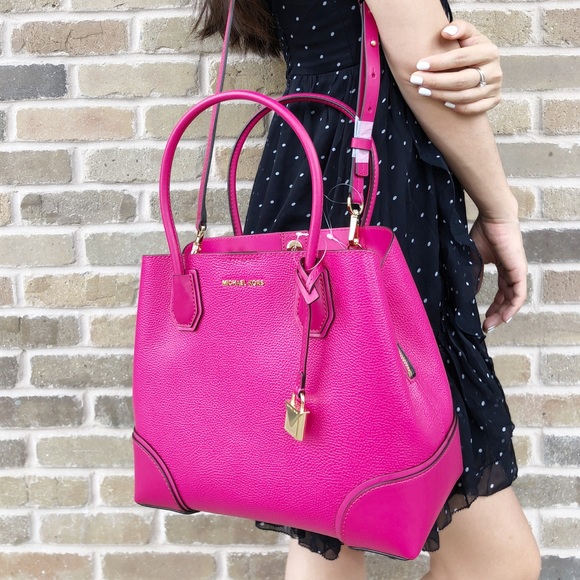 Michael Kors Mercer Pink Satchel Medium - Picture 5 of 8